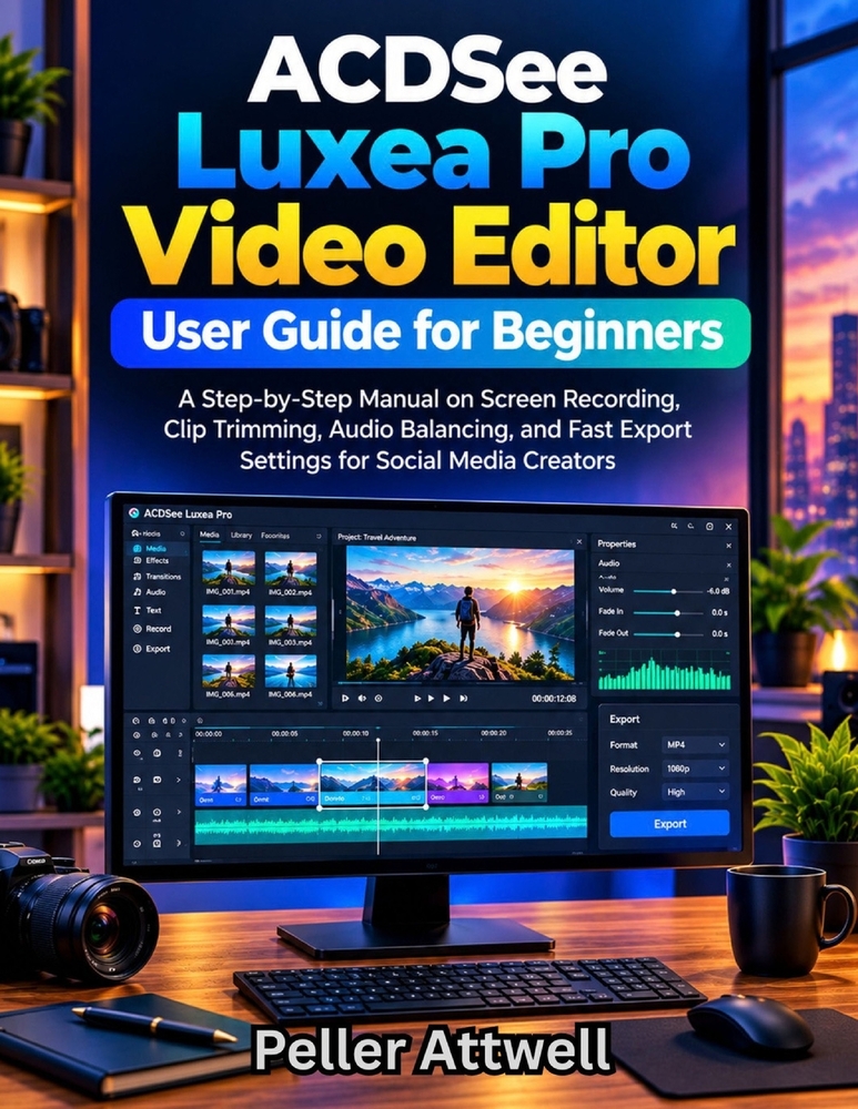 ACDSee Luxea Pro Video Editor User Guide for Beginners: A Step-by-Step Manual on Screen Recording, Clip Trimming, Audio Balancing and Fast Export Sett cover
