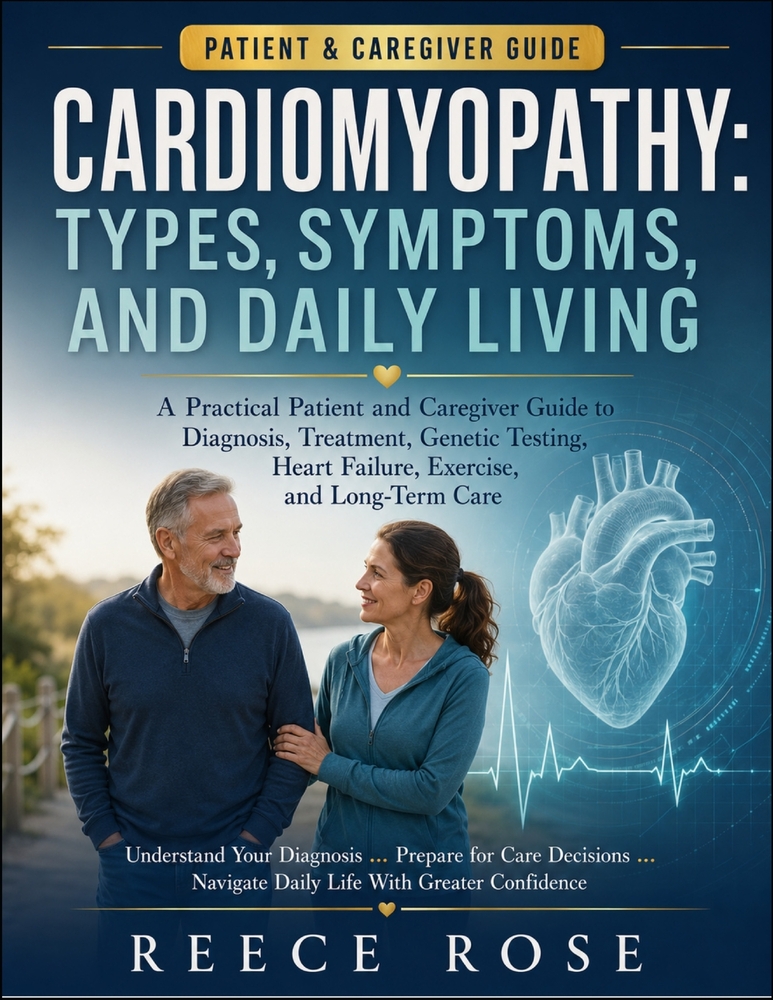 Cardiomyopathy: TYPES, SYMPTOMS, AND DAILY LIVING: A Practical Patient and Caregiver Guide to Diagnosis, Treatment, Genetic Testing, Heart Failure, Ex cover