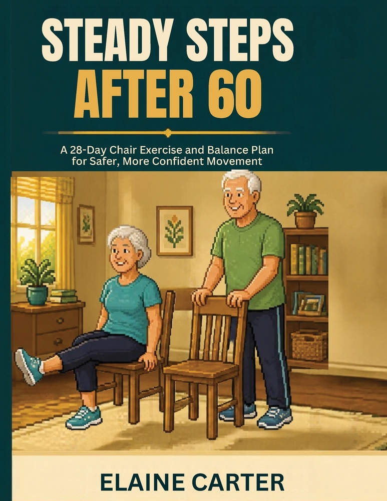 Steady Steps After 60: A 28-Day Chair Exercise and Balance Plan for Safer, More Confident Movement cover