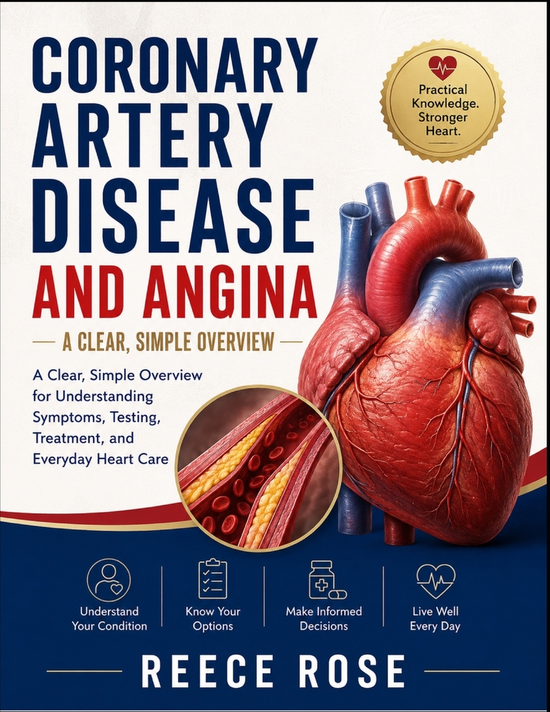 Coronary Artery Disease and Angina: A CLEAR, SIMPLE OVERVIEW: A Clear, Simple Overview for Understanding Symptoms, Testing, Treatment, and Everyday He cover