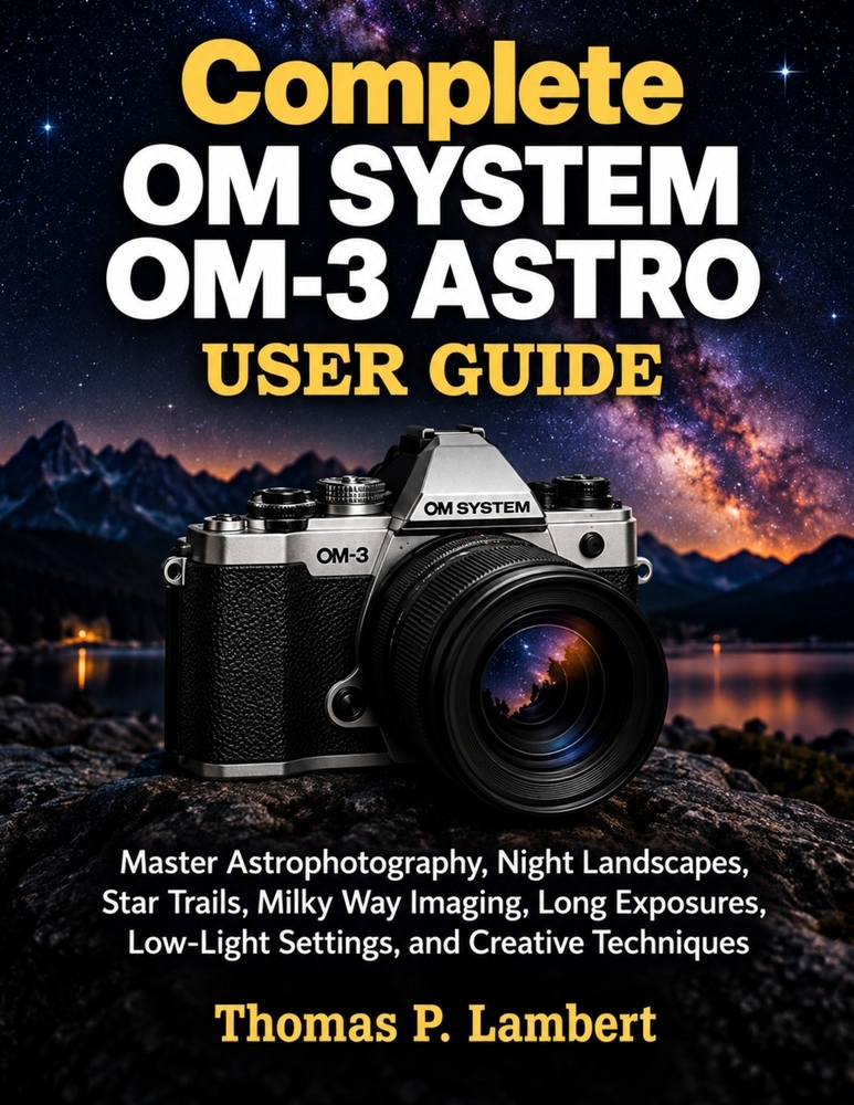 Complete OM SYSTEM OM-3 ASTRO User Guide: Master Astrophotography, Night Landscapes, Star Trails, Milky Way Imaging, Long Exposures, Low-Light Setting cover