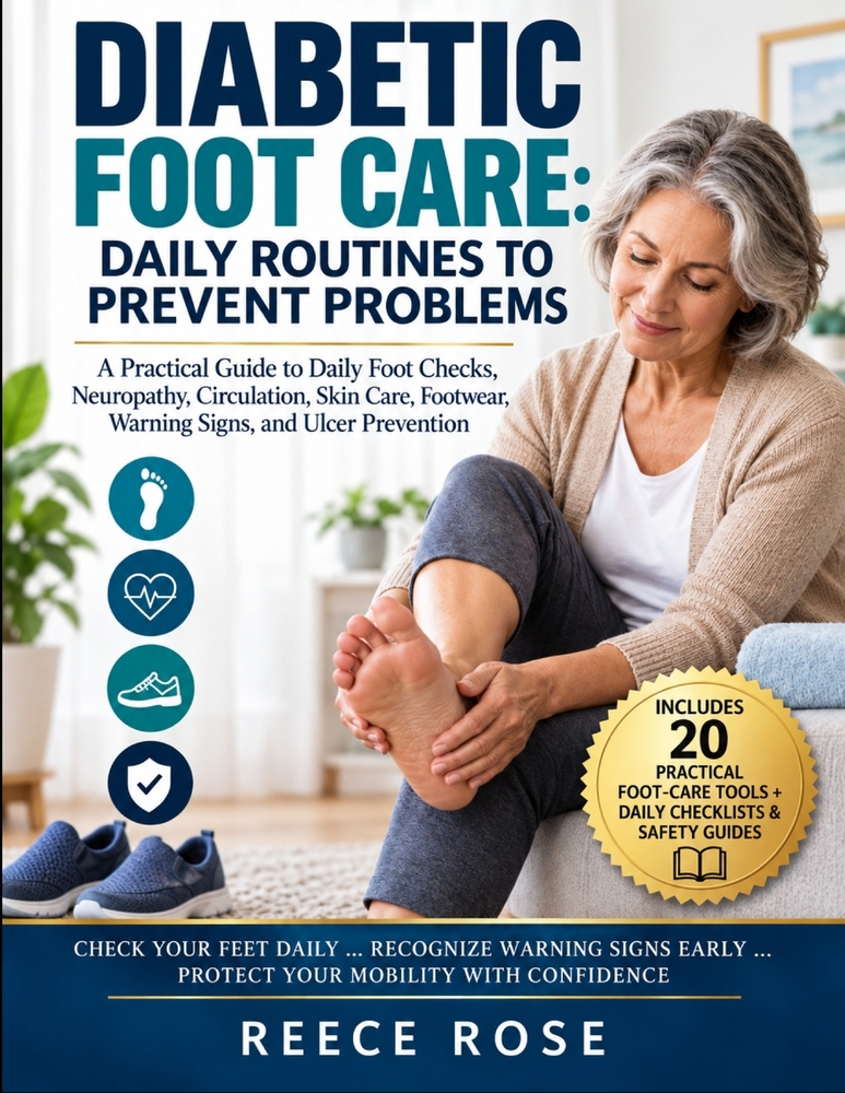 Diabetic Foot Care: DAILY ROUTINES TO PREVENT PROBLEMS: A Practical Guide to Daily Foot Checks, Neuropathy, Circulation, Skin Care, Footwear, Warning cover
