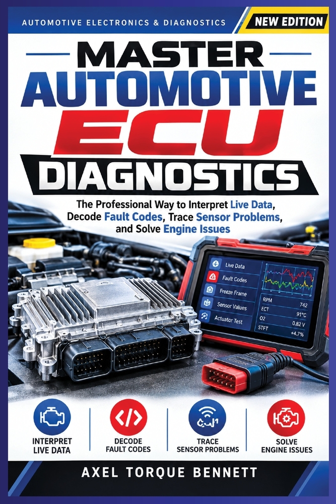 Master Automotive ECU Diagnostics: The Professional Way Interpret Live Data, Decode Fault Codes, Trace Sensor Problems, and Solve Engine Issues cover