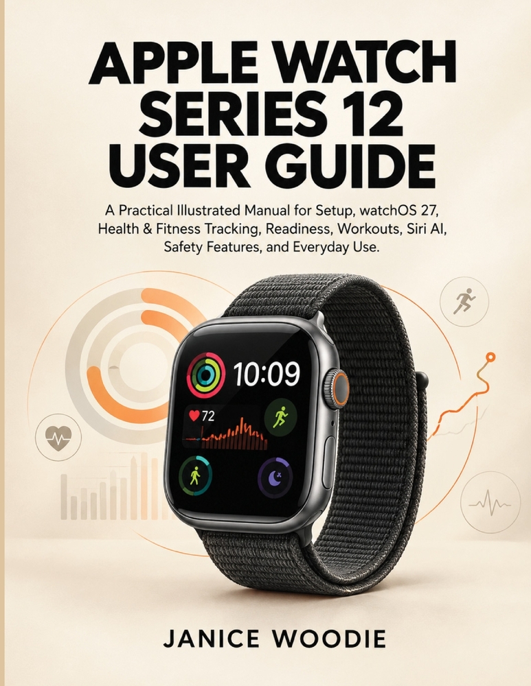 Apple Watch Series 12 User Guide: A Practical Illustrated Manual for Setup, watchOS 27, Health & Fitness Tracking, Readiness, Workouts, Siri AI, Safet cover
