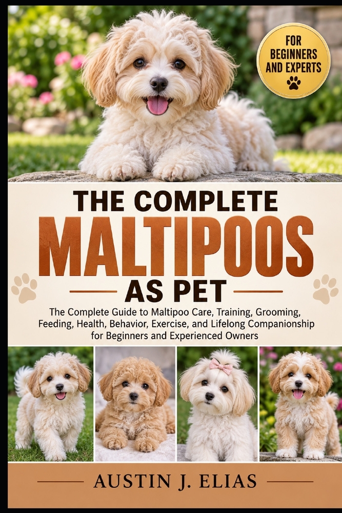 The Complete Maltipoos as Pet: The Complete Guide to Maltipoo Care, Training, Grooming, Feeding, Health, Behavior, Exercise, and Lifelong Companionshi cover