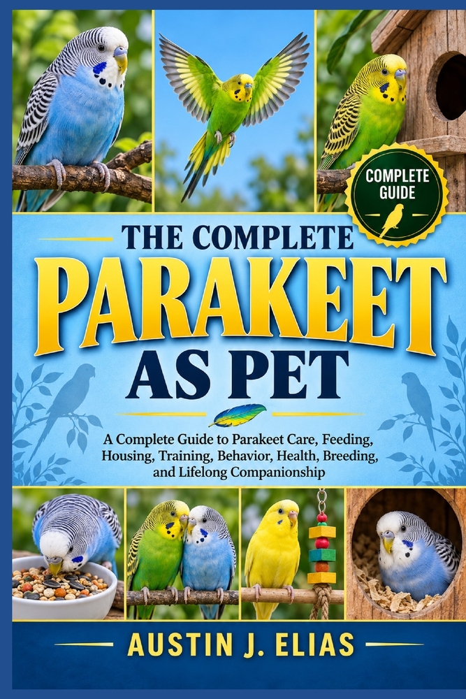 The Complete Parakeet as Pet: A Complete Guide to Parakeet Care, Feeding, Housing, Training, Behavior, Health, Breeding, and Lifelong Companionship cover