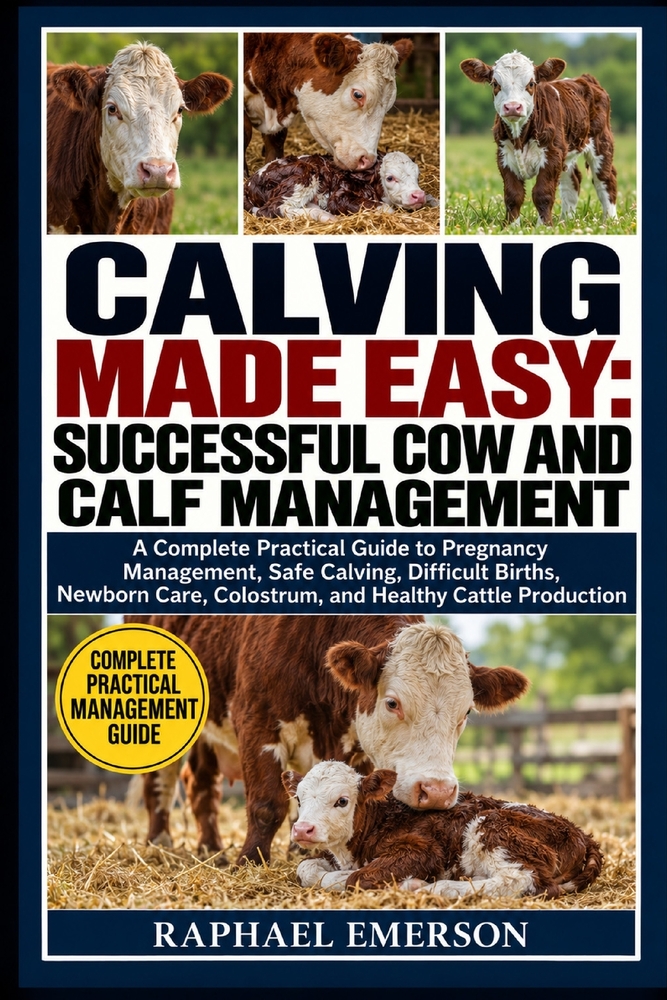 Calving Made Easy: SUCCESSFUL COW AND CALF MANAGEMENT: A Complete Practical Guide to Pregnancy Management, Safe Calving, Difficult Births, Newborn Car cover