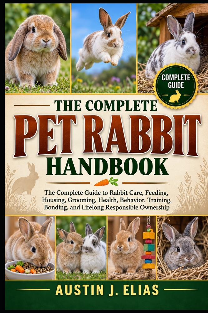 The Complete Pet Rabbit Handbook: The Complete Guide to Rabbit Care, Feeding, Housing, Grooming, Health, Behavior, Training, Bonding, and Lifelong Res cover