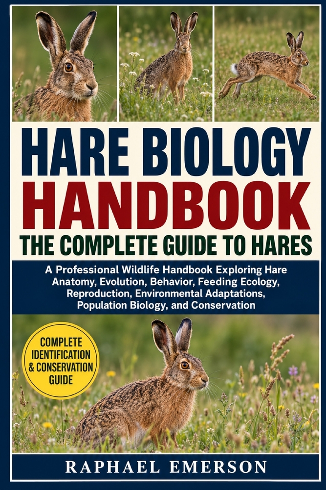 Hare Biology Handbook: THE COMPLETE GUIDE TO HARES: A Professional Wildlife Handbook Exploring Hare Anatomy, Evolution, Behavior, Feeding Ecology, Rep cover