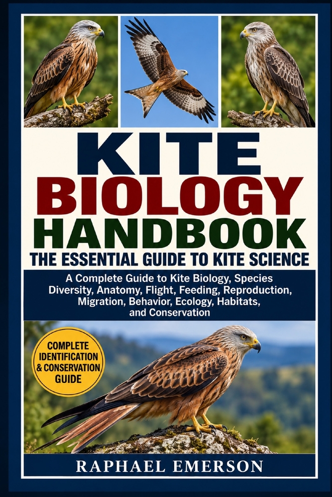 Kite Biology Handbook: THE ESSENTIAL GUIDE TO KITE SCIENCE: A Complete Guide to Kite Biology, Species Diversity, Anatomy, Flight, Feeding, Reproductio cover