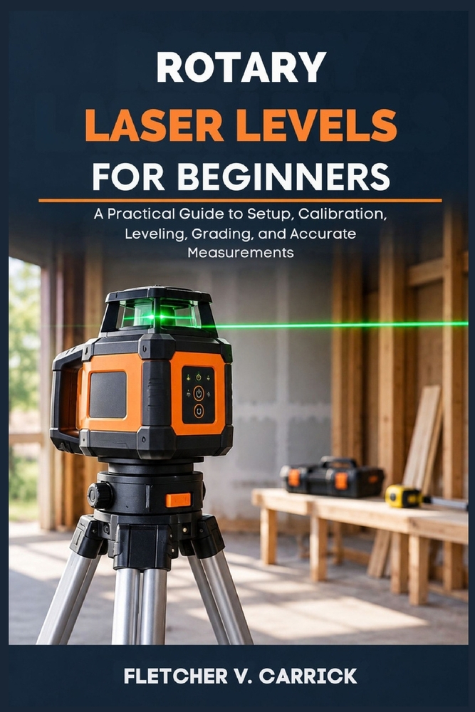Rotary Laser Level For Beginners: A Practical Guide to Setup, Calibration, Leveling, Grading, and Accurate Measurements cover