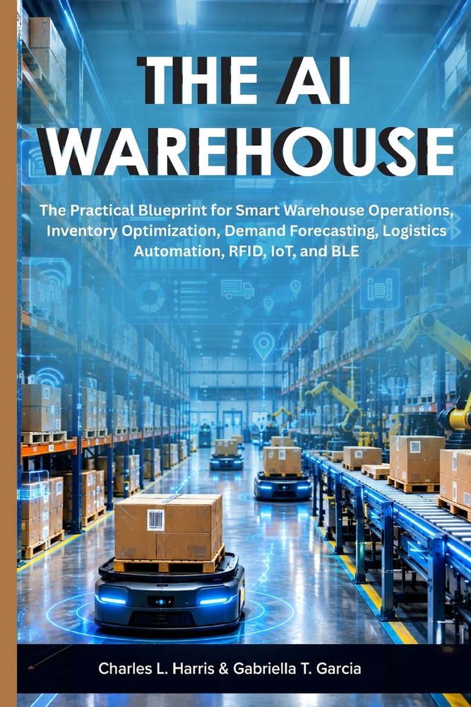 The AI Warehouse: The Practical Blueprint for Smart Warehouse Operations, Inventory Optimization, Demand Forecasting, Logistics Automation, RFID, IoT, cover