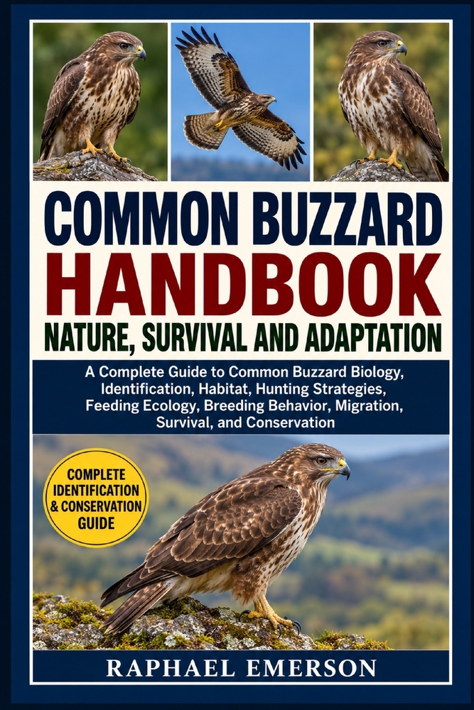 Common Buzzard Handbook: NATURE, SURVIVAL AND ADAPTATION: A Complete Guide to Common Buzzard Biology, Identification, Habitat, Hunting Strategies, Fee cover
