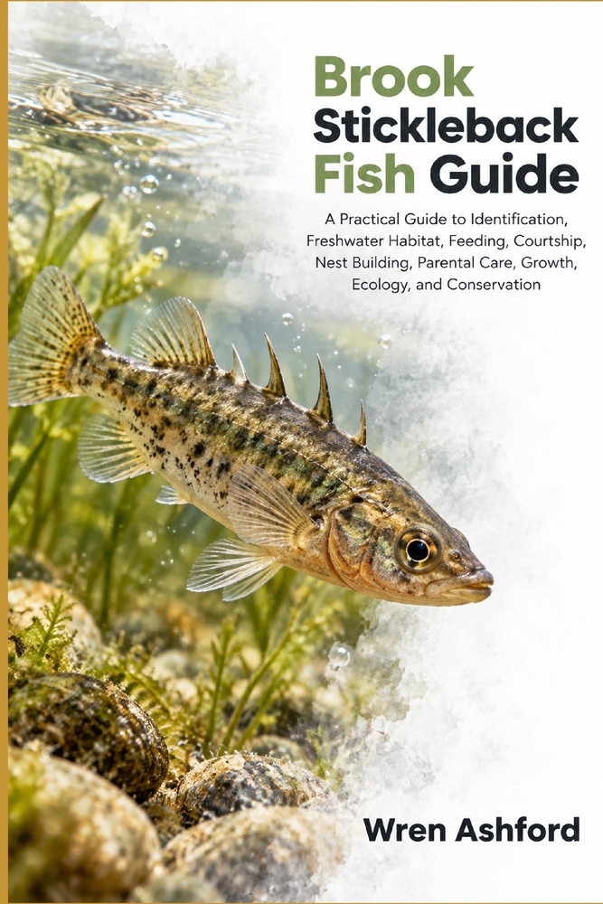 Brook Stickleback Fish Guide: A Practical Guide to Identification, Freshwater Habitat, Feeding, Courtship, Nest Building, Parental Care, Growth, Ecolo cover