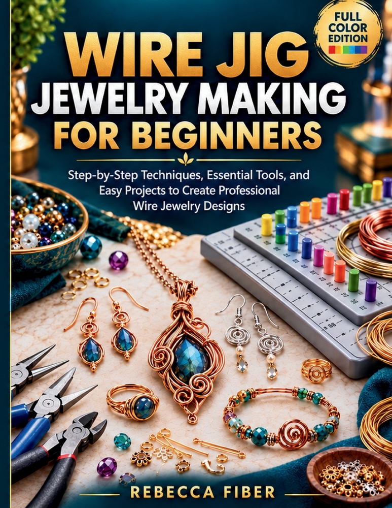 Wire Jig Jewelry Making for Beginners: Step-by-Step Techniques, Essential Tools, and Easy Projects to Create Professional Wire Jewelry Designs cover