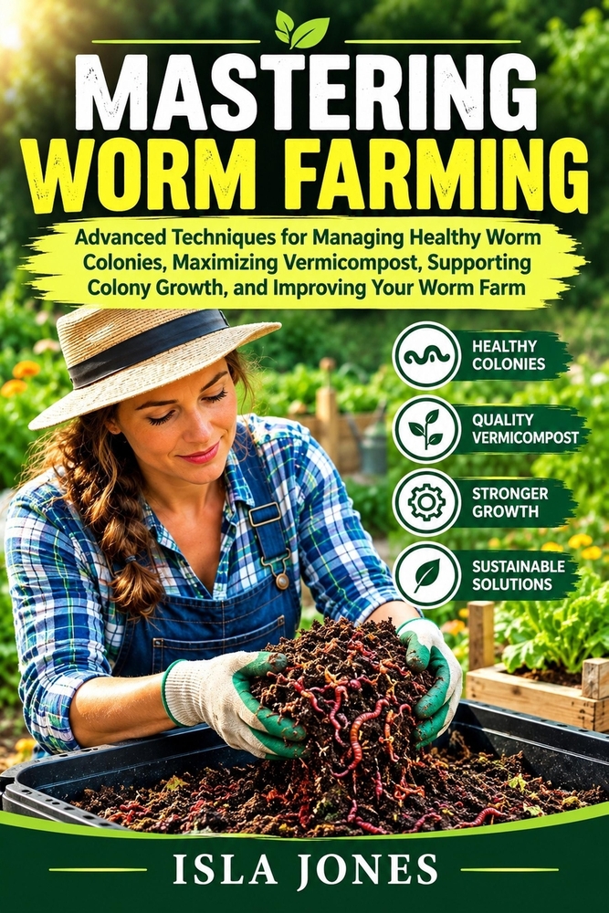 Mastering Worm Farming: Advanced Techniques for Managing Healthy Worm Colonies, Maximizing Vermicompost, Supporting Colony Growth, and Improving Your cover