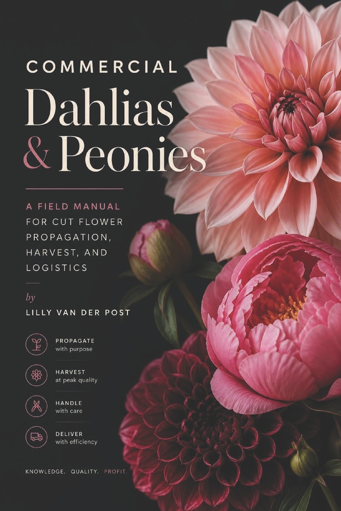 Commercial Dahlias & Peonies: A Field Manual for Cut Flower Propagation, Harvest, and Logistics cover