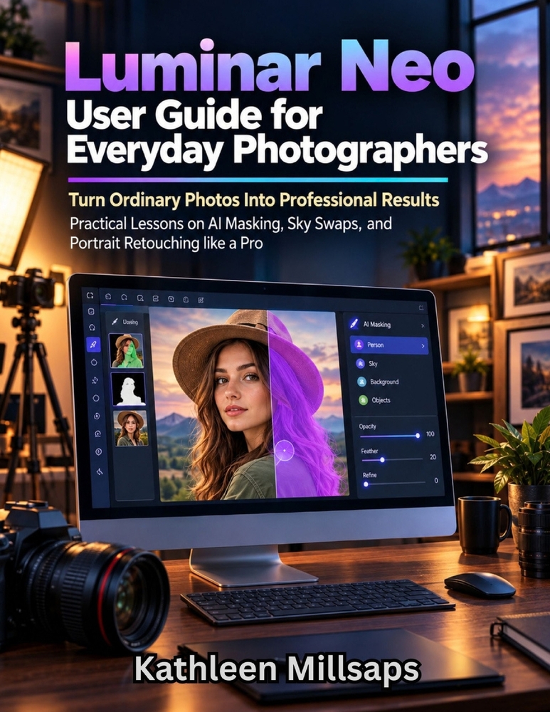 Luminar Neo User Guide for Everyday Photographers: Turn Ordinary Photos Into Professional Results: Practical Lessons on AI Masking, Sky Swaps, and Por cover