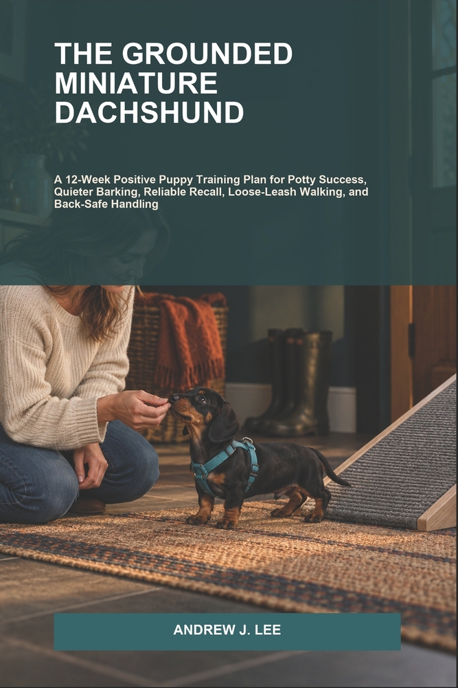 The Grounded Miniature Dachshund: A 12-Week Positive Puppy Training Plan for Potty Success, Quieter Barking, Reliable Recall, Loose-Leash Walking, and cover