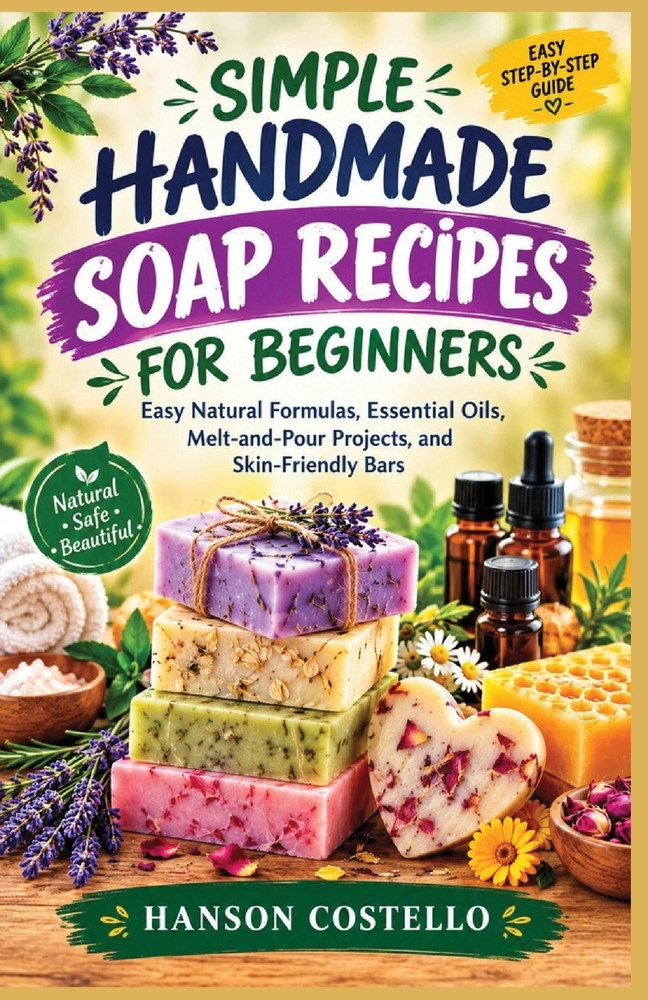 Simple Handmade Soap Recipes for Beginners: Easy Natural Formulas, Essential Oils, Melt-and-Pour Projects, and Skin-Friendly Bars cover