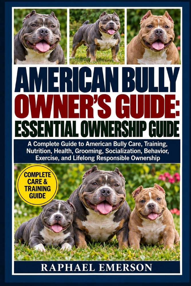American Bully Owner's Guide: ESSENTIAL OWNERSHIP GUIDE: A Complete Guide to American Bully Care, Training, Nutrition, Health, Grooming, Socialization cover