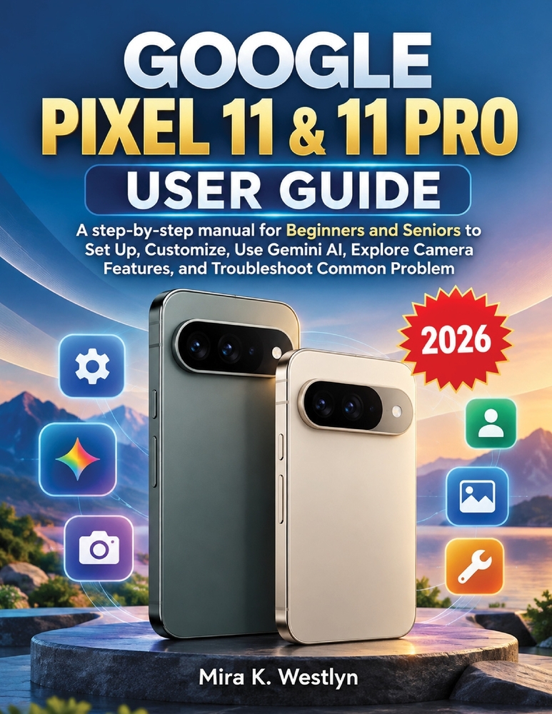 Google Pixel 11 & 11 Pro User Guide: A step-by-step manual for Beginners and Seniors to Set Up, Customize, Use Gemini AI, Explore Camera Features, and cover