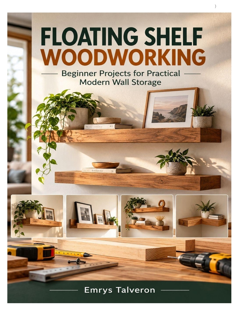 Floating Shelf Woodworking: Beginner Projects for Practical Modern Wall Storage cover