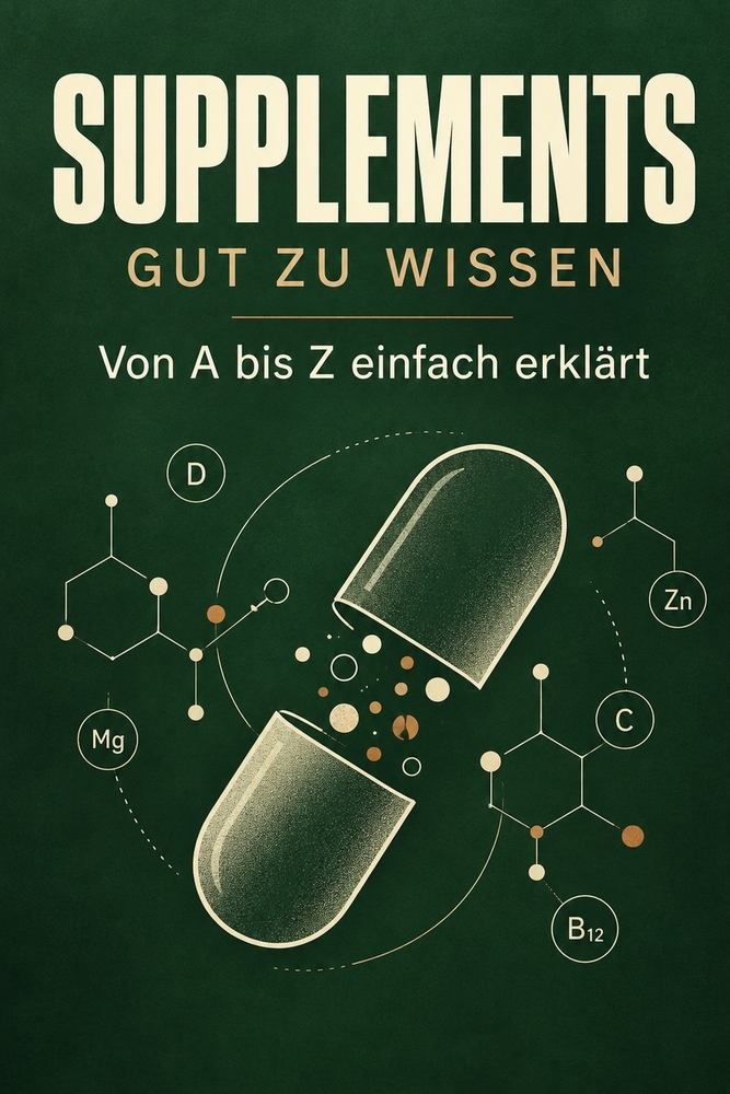 Supplements - gut zu wissen von A bis Z: Vitamine, Mineralstoffe und beliebte Nahrungsergänzungsmittel einfach erklärt cover