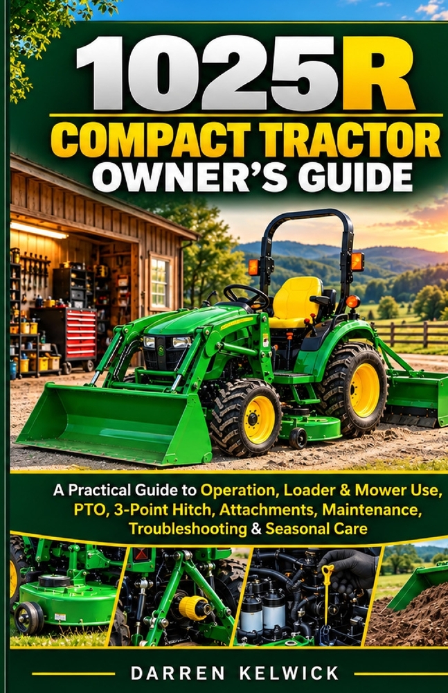 1025r Compact Tractor Owner's Guide: A Practical Guide to Operation, Loader & Mower Use, PTO, 3-Point Hitch, Attachments, Maintenance, Troubleshooting cover
