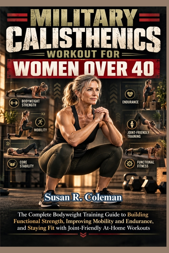 Military Calisthenics Workout for Women Over 40: The Complete Bodyweight Training Guide to Building Functional Strength, Improving Mobility and Endura cover