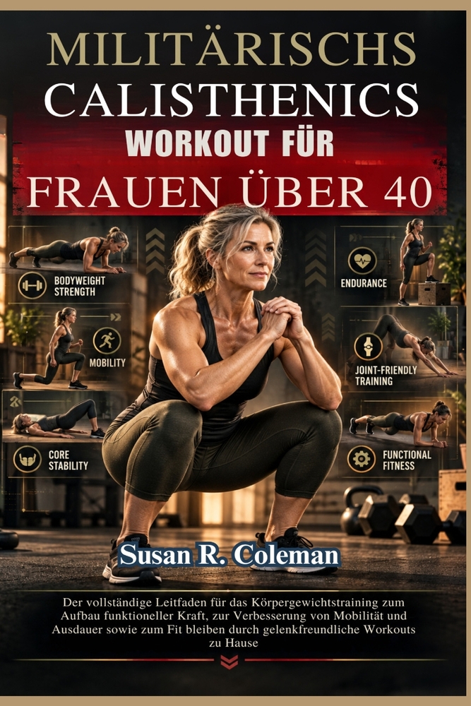Militärisches Calisthenics-Workout Für Frauen Über 40: Der vollständige Leitfaden für das Körpergewichtstraining zum Aufbau funktioneller Kraft, zur V cover