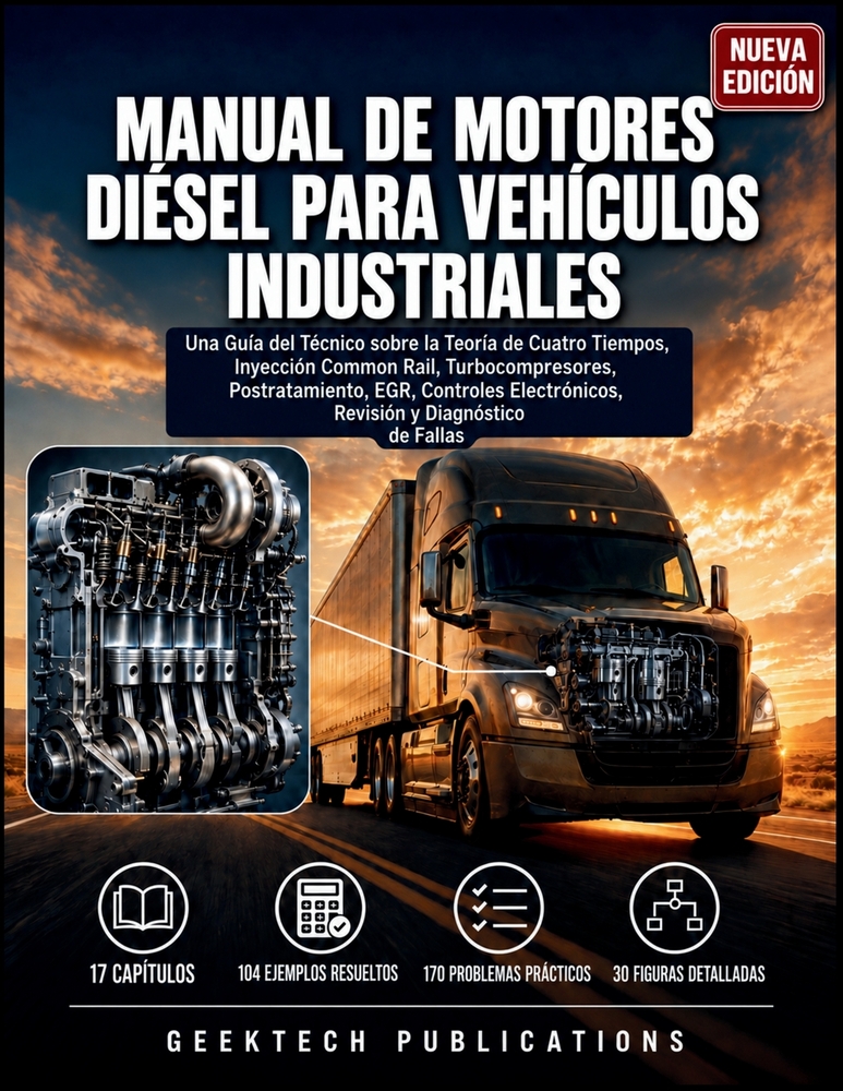 Manuel Des Moteurs Diesel Poids Lourds: Un Guide du Technicien sur la Théorie du Quatre Temps, l'Injection Common Rail, les Turbocompresseurs, le Post cover