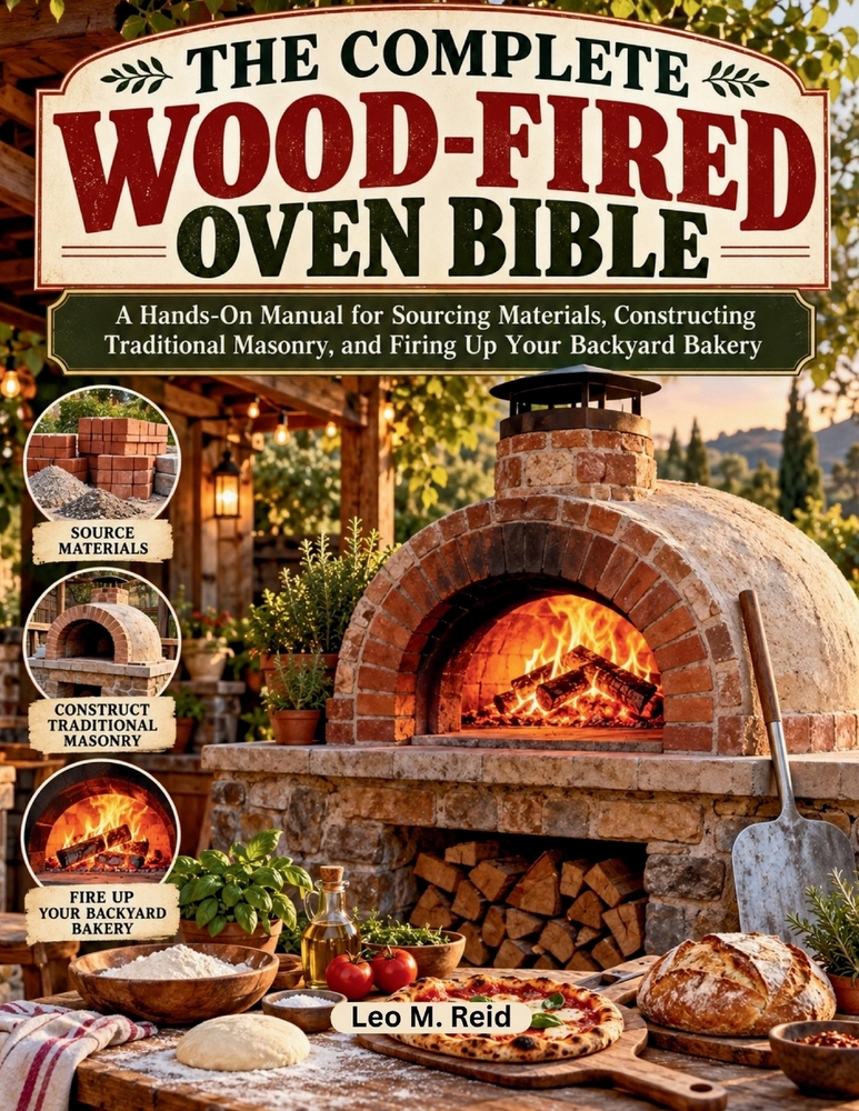 The Complete Wood-Fired Oven Bible: A Hands-On Manual for Sourcing Materials, Constructing Traditional Masonry, and Firing Up Your Backyard Bakery cover