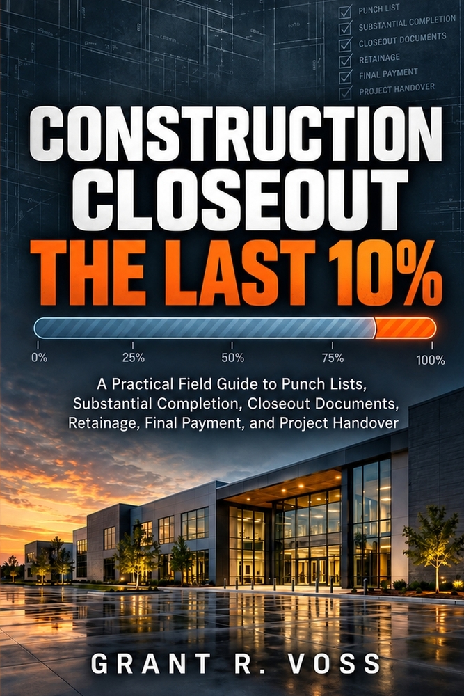 Construction Closeout: THE LAST 10%: A Practical Field Guide to Punch Lists, Substantial Completion, Closeout Documents, Retainage, Final Payment, and cover
