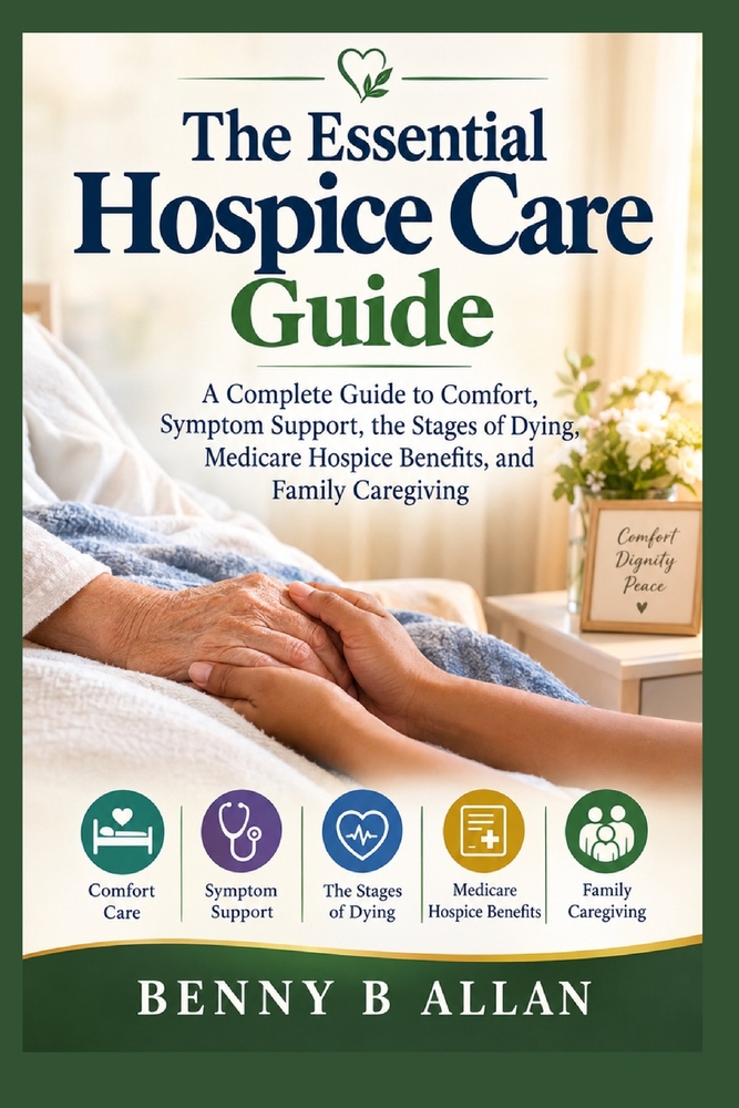 The Essential Hospice Care Guide: A Complete Guide to Comfort, Symptom Support, the Stages of Dying, Medicare Hospice Benefits, and Family Caregiving cover