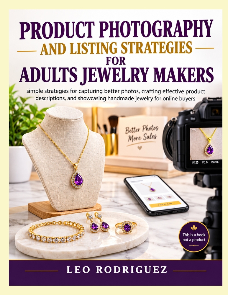 Product Photography and Listing Strategies for Adults Jewelry Makers: simple strategies for capturing better photos, crafting effective product descri cover