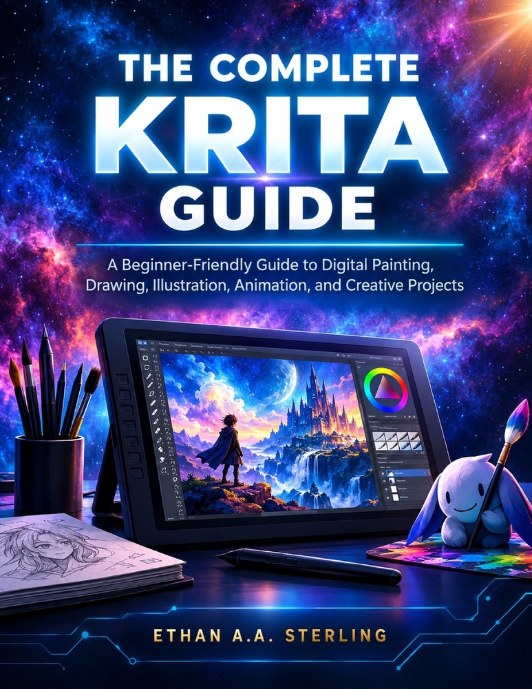 The Complete Krita Guide: A Beginner-Friendly Guide to Digital Painting, Drawing, Illustration, Animation, and Creative Projects cover