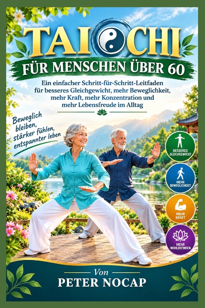 Tai Chi Für Senioren über 60: Eine einfache Schritt-für-Schritt-Anleitung für besseres Gleichgewicht, leichtere Bewegungen und mehr Kraft im Alltag cover