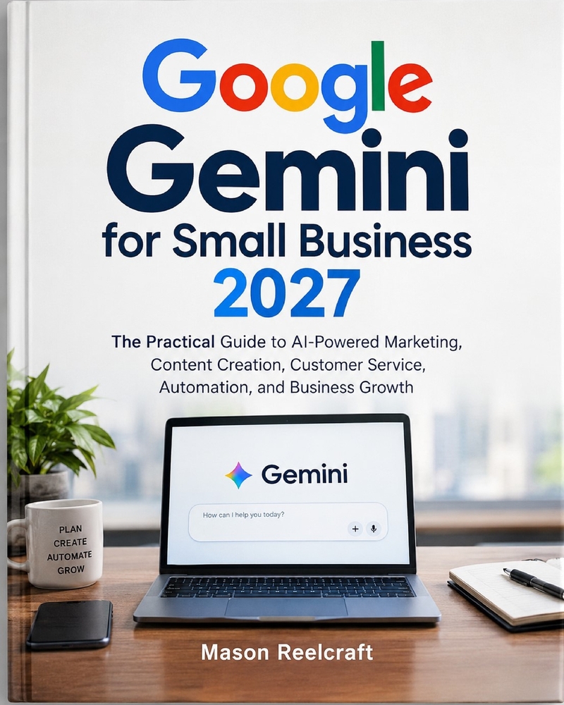 Google Gemini for Small Business 2027: The Practical Guide to AI-Powered Marketing, Content Creation, Customer Service, Automation, and Business Growt cover