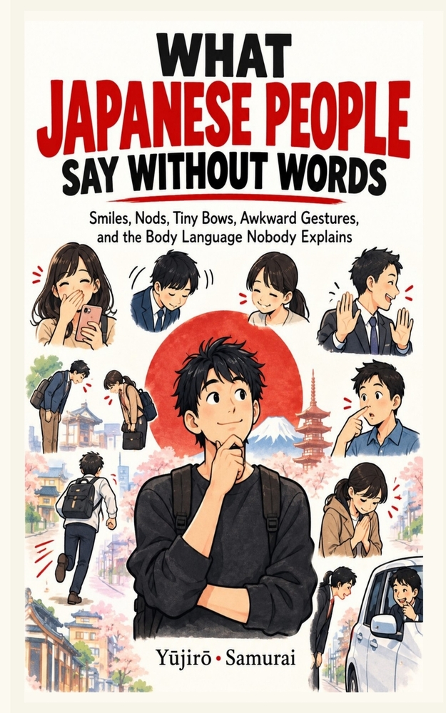 What Japanese People Say Without Words: Smiles, Nods, Tiny Bows, Awkward Gestures, and the Body Language Nobody Explains cover