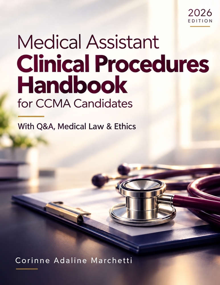 Medical Assistant Clinical Procedures Handbook for CCMA Candidates: With Q&A, Medical Law & Ethics cover