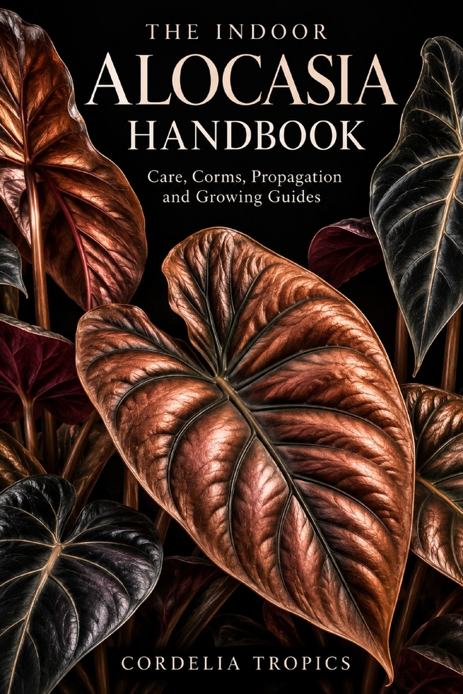 The Indoor Alocasia Handbook: Care, Corms, Propagation and Growing Guides cover