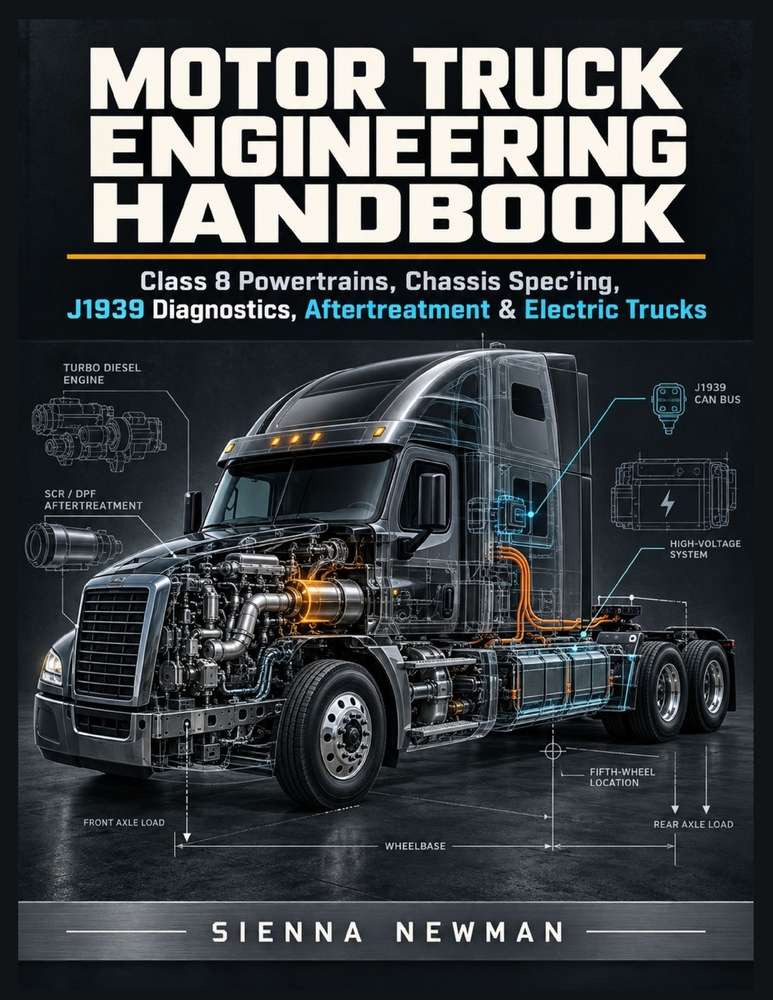 Motor Truck Engineering Handbook: Class 8 Powertrains, Chassis Spec'ing, J1939 Diagnostics, Aftertreatment & Electric Trucks cover