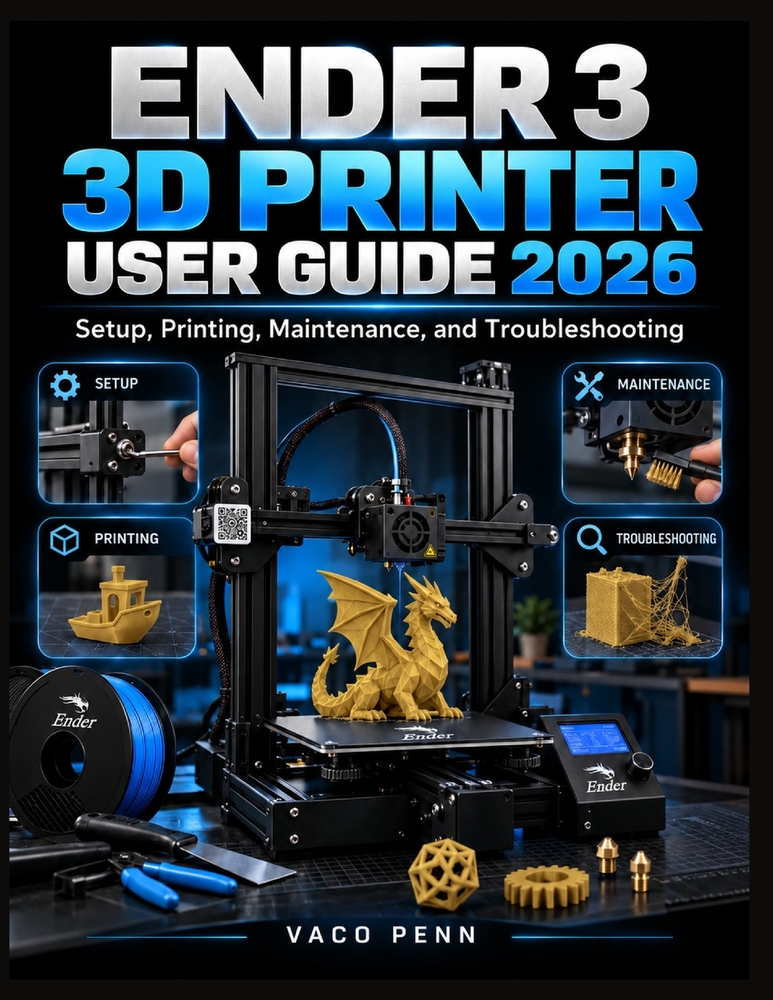 Ender 3 3D Printer User Guide 2026: Setup, Printing, Maintenance, and Troubleshooting cover