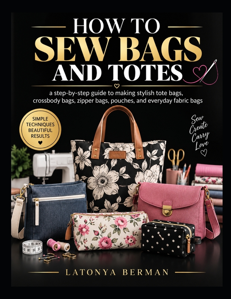 How to Sew Bags and Totes: a step-by-step guide to making stylish tote bags, crossbody bags, zipper bags, pouches, and everyday fabric bags cover