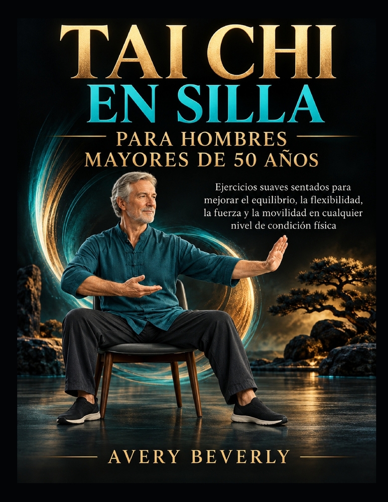 Tai CHI En Silla Para Hombres Mayores de 50 Años: Ejercicios suaves sentados para mejorar el equilibrio, la flexibilidad, la fuerza y la movilidad en cover