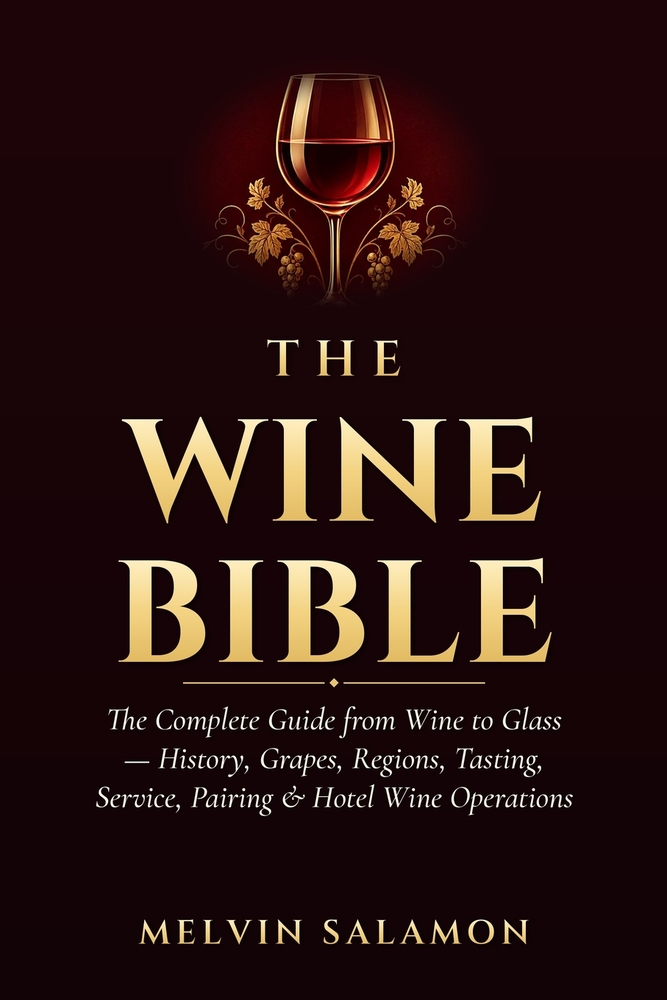 The Wine Bible: The Complete Guide from Wine to Glass - History, Grapes, Regions, Tasting, Service, Pairing & Hotel Wine Operations cover