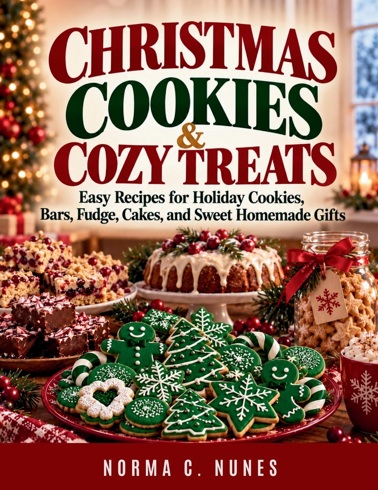 Christmas Cookies & Cozy Treats: Easy Recipes for Holiday Cookies, Bars, Fudge, Cakes, and Sweet Homemade Gifts cover