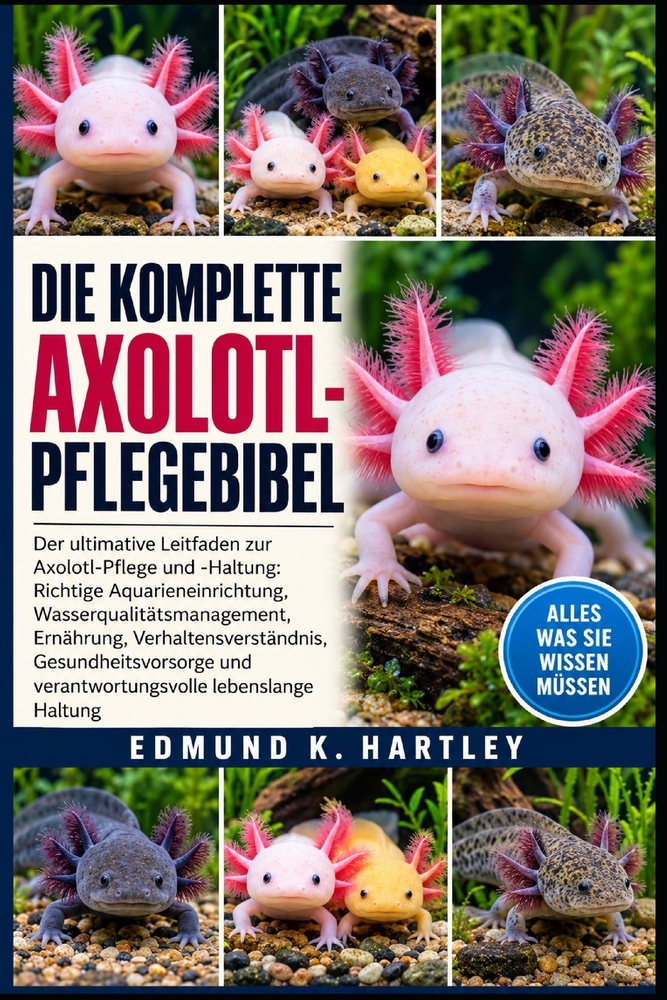 Die Komplette Axolotl-Pflegebibel: Der ultimative Leitfaden zur Axolotl-Pflege und -Haltung: Richtige Aquarieneinrichtung, Wasserqualitätsmanagement, cover