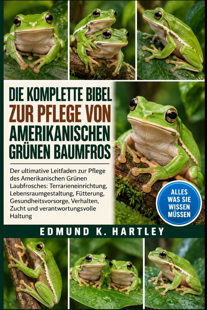 Die Komplette Bibel Zur Pflege Von Amerikanischen Grünen Baumfros: Der ultimative Leitfaden zur Pflege des Amerikanischen Grünen Laubfrosches: Terrari cover